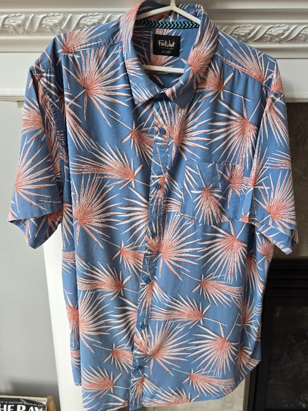 FarWest short sleeve button up shirt men size 2XL